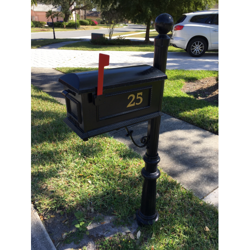 Barcelona style cast aluminum mailbox Barcelona Cast Aluminum Mailbox